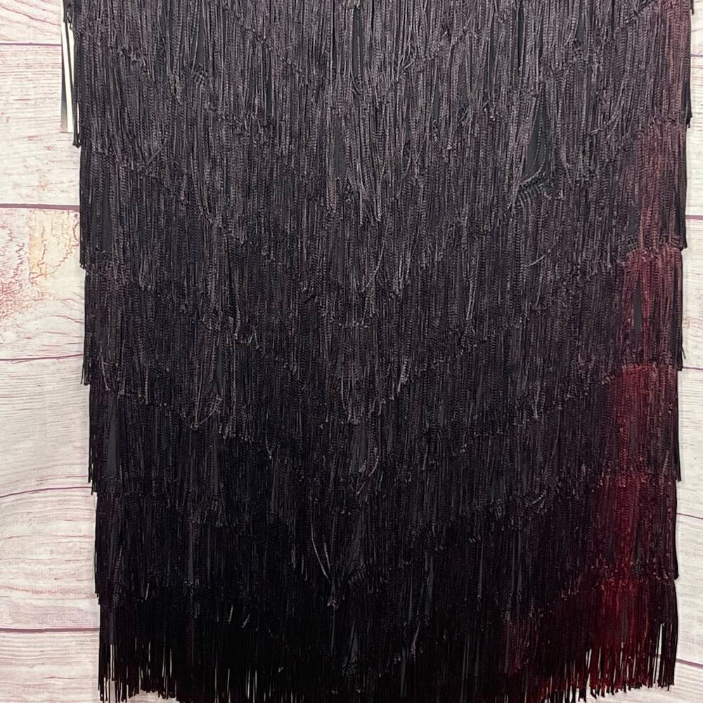 Vintage Hal Ferman Fringe Shift Ombre 1920's Party Gatsby Flapper Dress Size 16 - Picture 14 of 16
